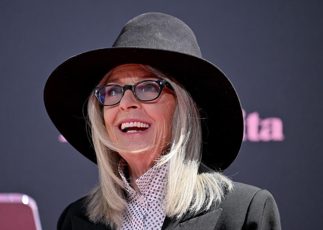 Diane Keaton is honored with a hand- and footprint ceremony at TCL Chinese Theatre in Hollywood, California, on August 11, 2022.  