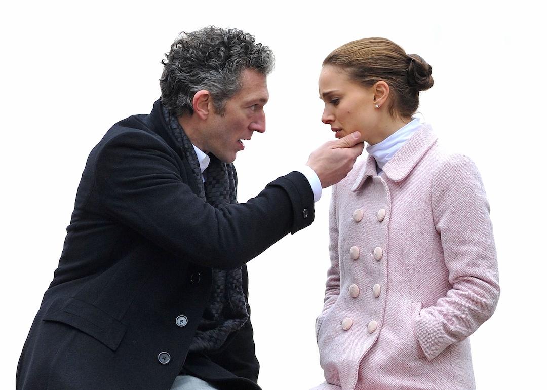 Vincent Cassel and Natalie Portman film "Black Swan" on location in Manhattan on December 7, 2009.