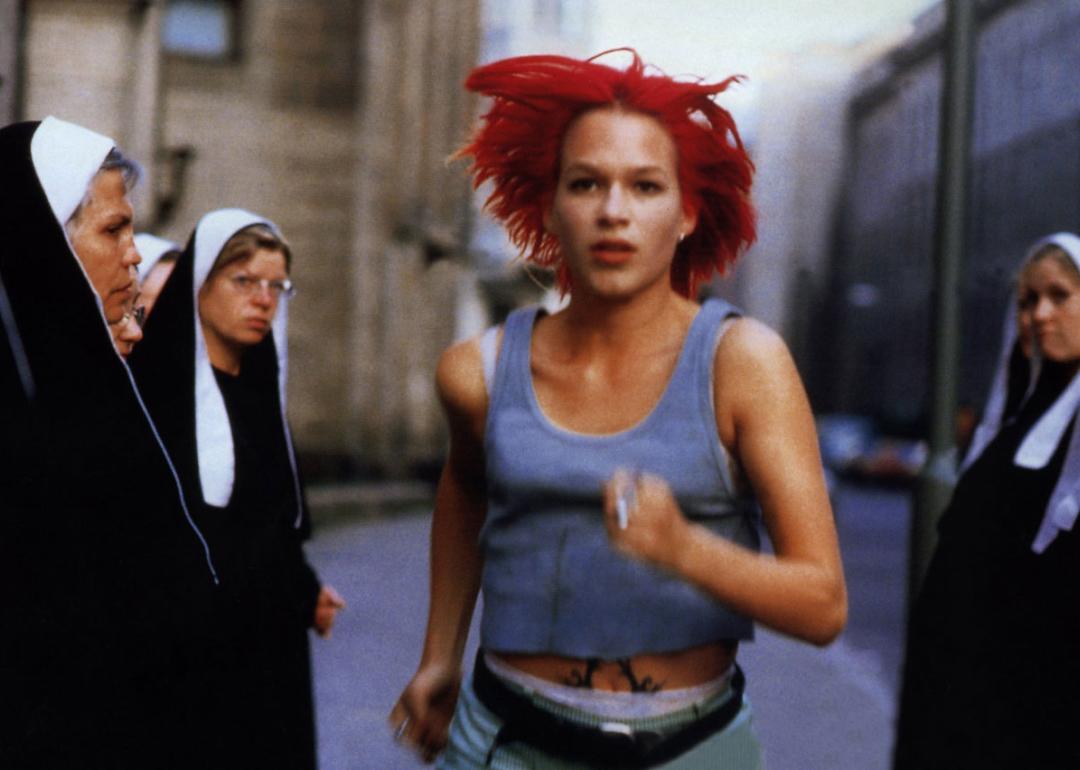 Actor Franka Potente in the 1998 thriller 'Run Lola Run.'