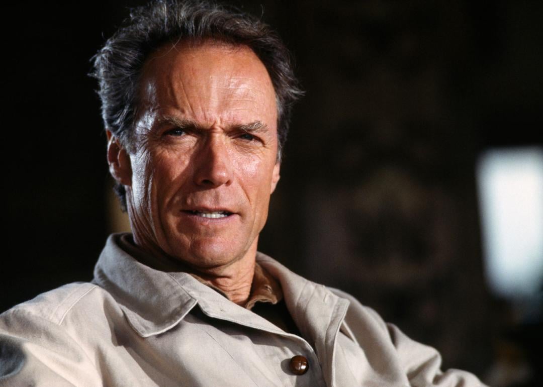 Actor and director Clint Eastwood on the set of his film White Hunter Black Heart. 