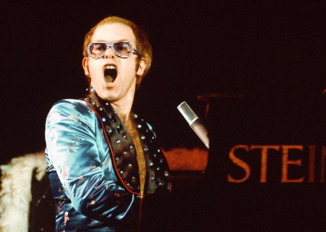 Photo of Elton John performing in the 1970s