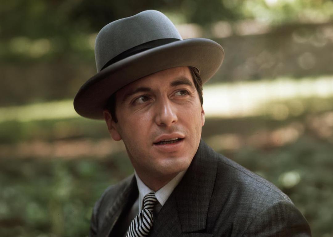 Close up of Actor Al Pacino in the role of Michael Corleone in "The Godfather."