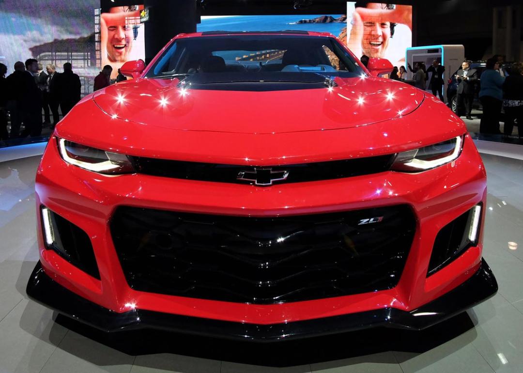 The Chevrolet Camaro ZL1 is pictured during the New York International Auto Show