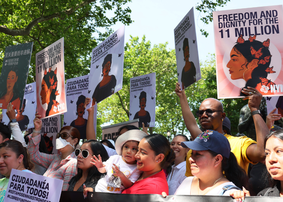 Immigration advocates rally on 10th anniversary of DACA policy/