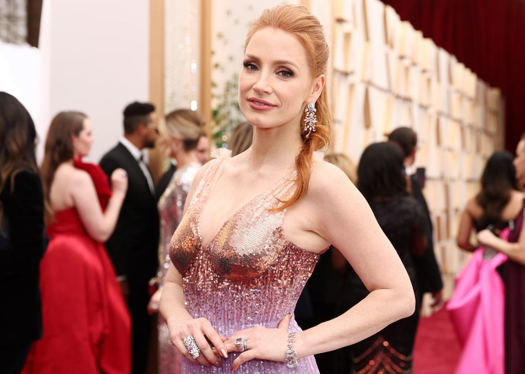 Jessica Chastain attends the 94th Annual Academy Awards.