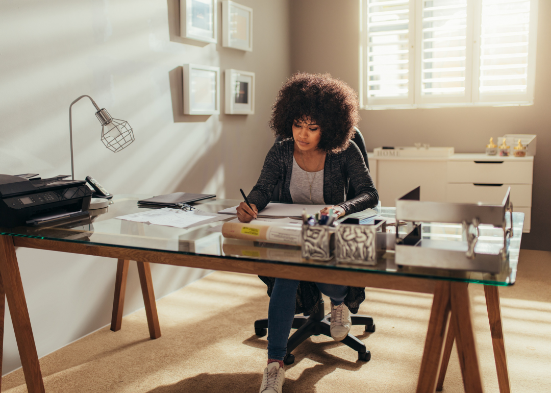 A person working from home.