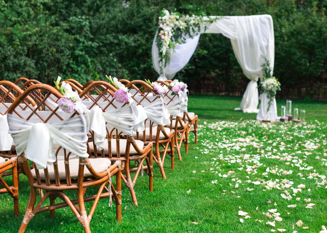 A beautiful setting for an outdoor wedding ceremony