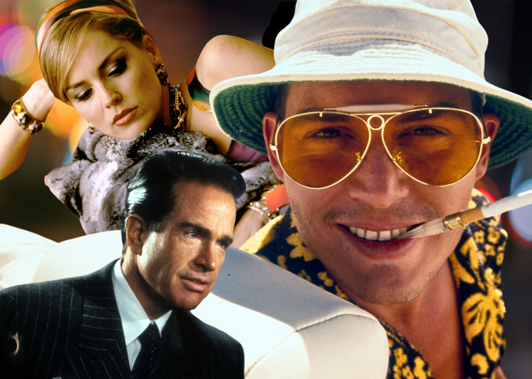 A montage of Sharon Stone in "Casino," Warren Beatty in "Bugsy" and Johny Depp in "Fear and Loathing in Las Vegas."