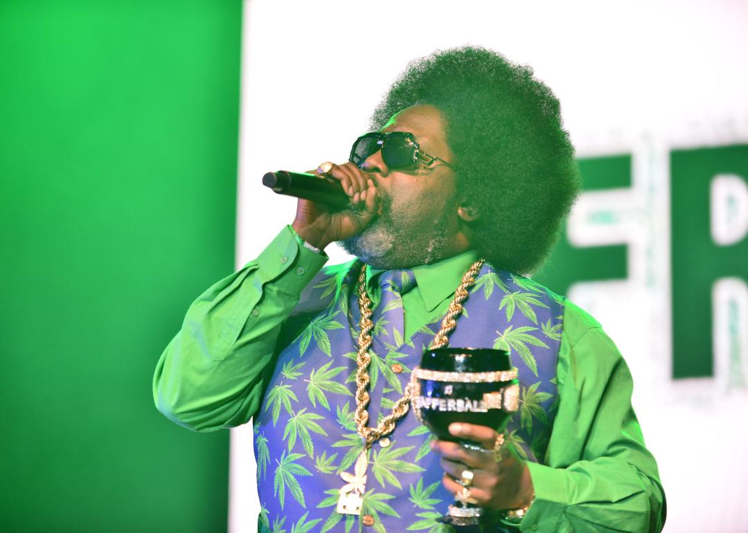 Afroman performs on stage at the Snoop Dogg Puff Puff Pass Tour.