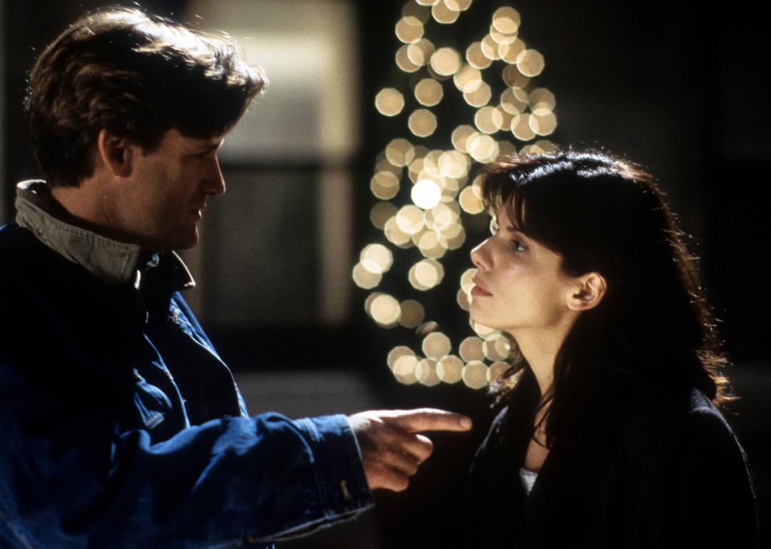 Bill Pullman and Sandra Bullock in a scene from the film 'While You Were Sleeping' from 1995. 