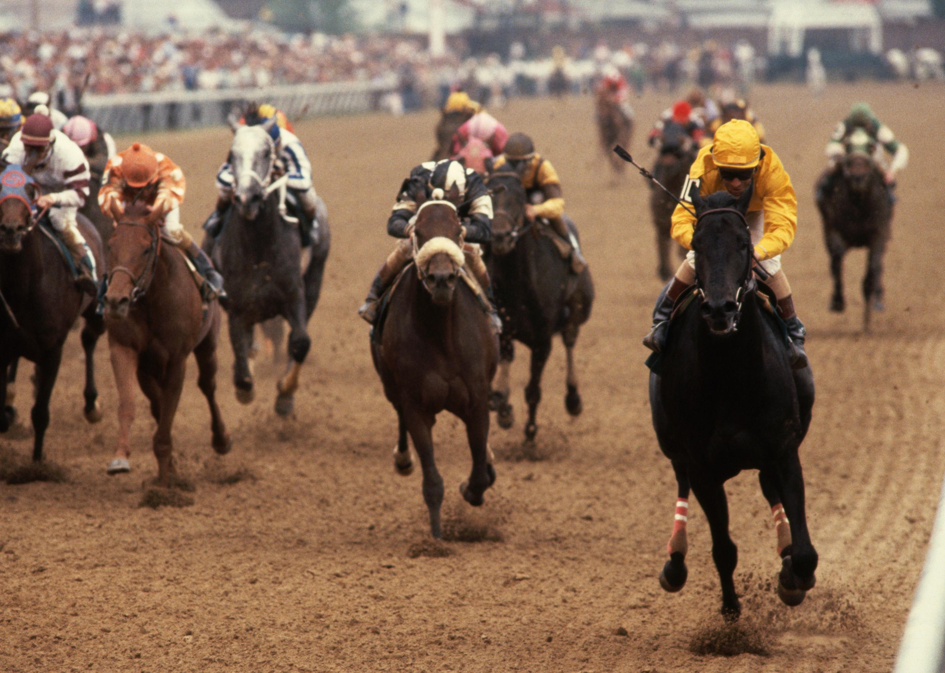 Finish line of the 1984 Kentucky Derby