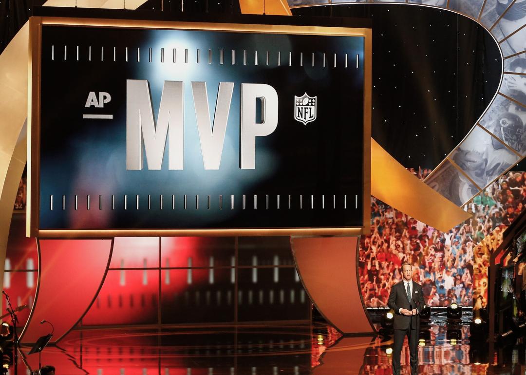 Peyton Manning presents the AP Most Valuable Player Award during the NFL Honors.