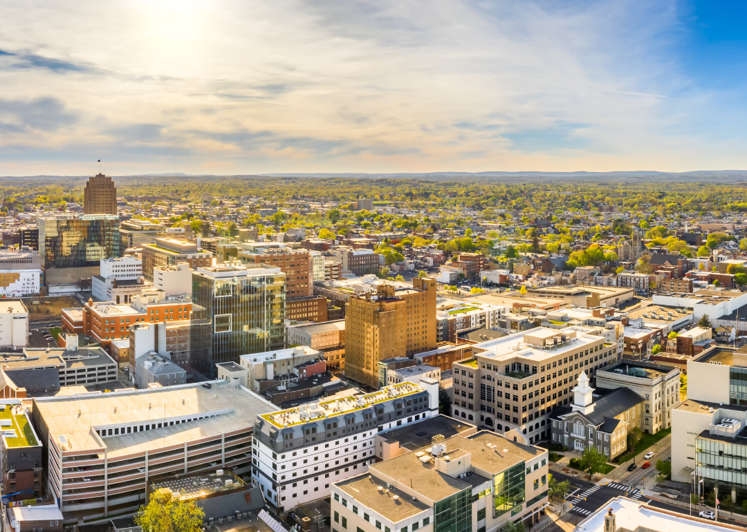 Aerial view of Allentown, Pennsylvania.