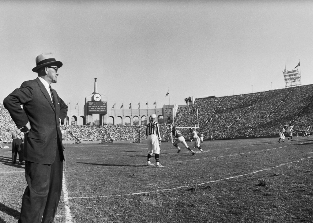 George Halas on the sidelines.