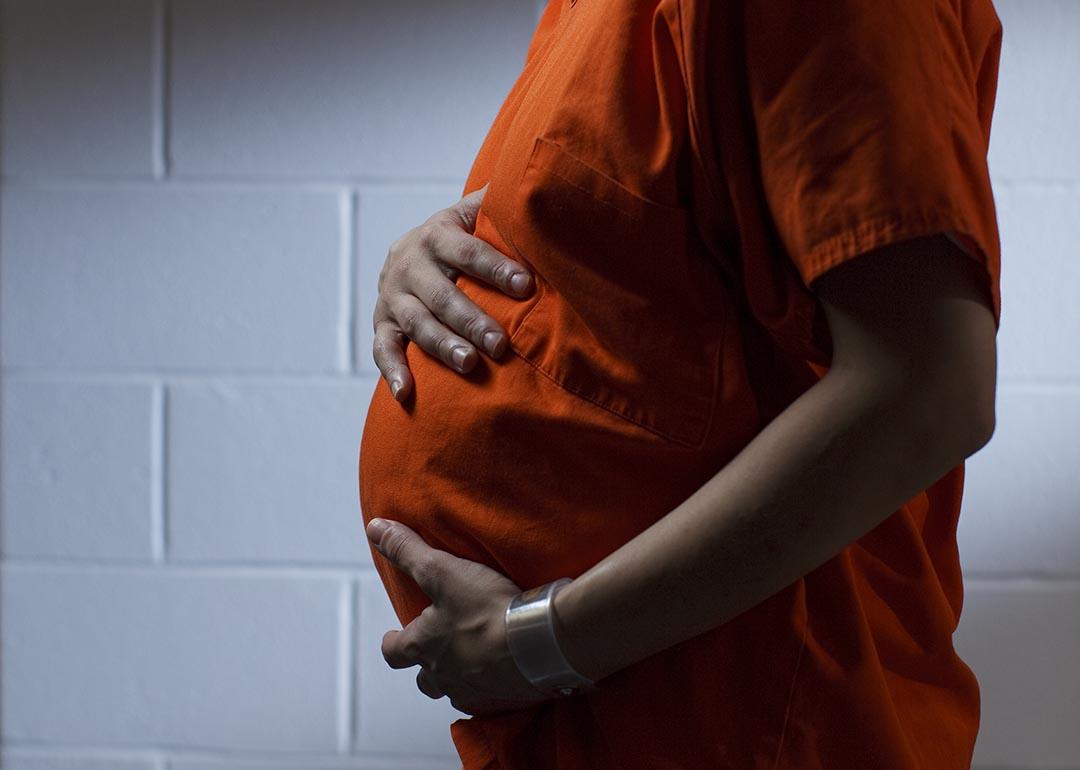 A pregnant female inmate at Western Massachusetts Regional Women's Correctional Center in Chicopee, MA.