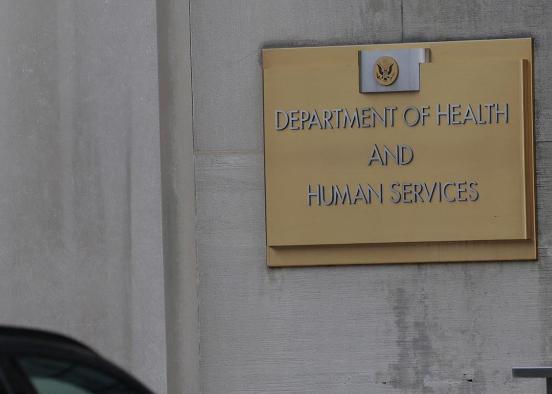 Signage for the Department of Health and Human Services (HHS) headquarters in Washington, D.C.