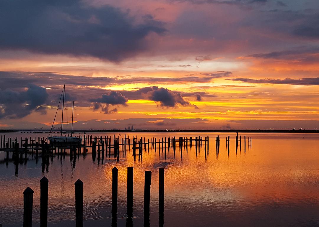 A view of the sunset in Daphne, Alabama.