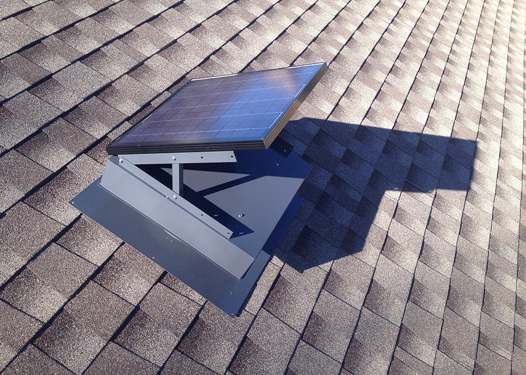 A solar attic fan.