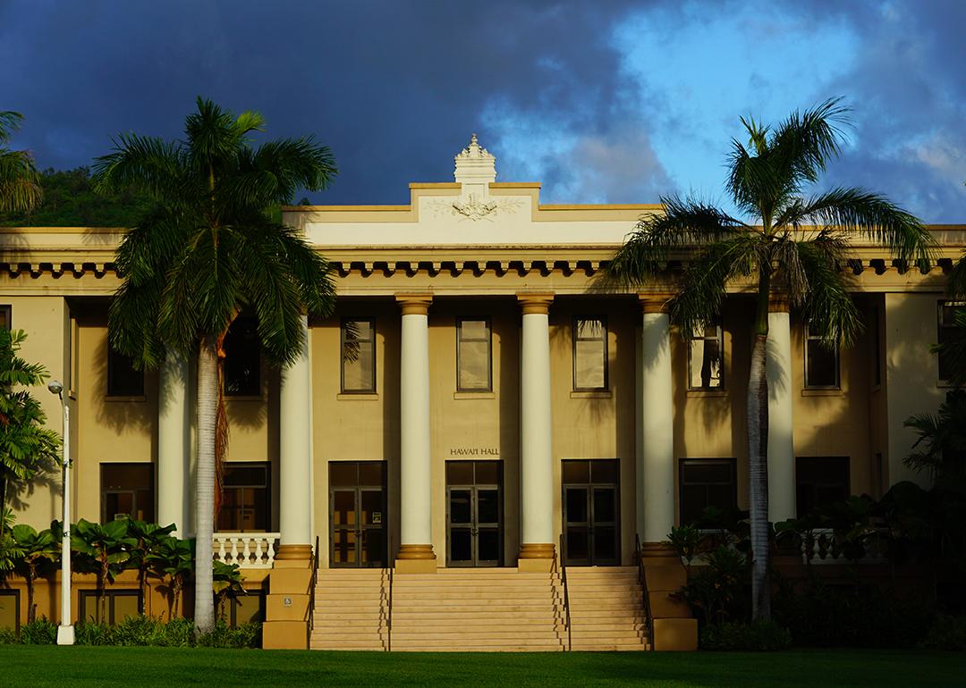 Facade of the Hawaii Hall in University of Hawaii, Manoa.