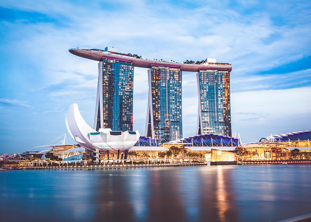Skyline of Singapore's Marina Bay Sands.
