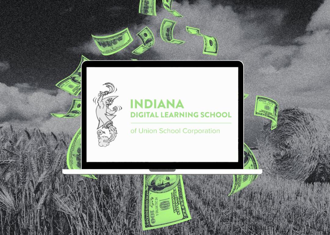 Custom art of Indiana Digital Learning School of Union School Corporation.