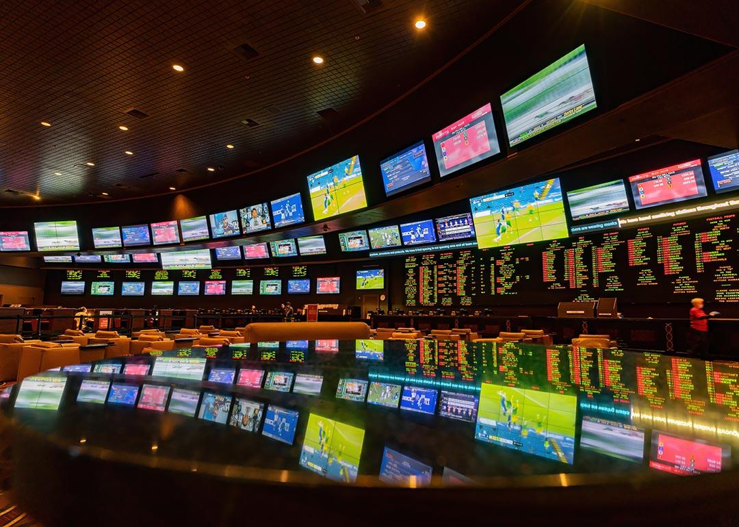 Sports bar of the Sunset Station Casino in Las Vegas, NV.