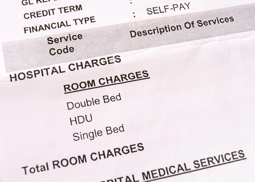 An itemized hospital bill.
