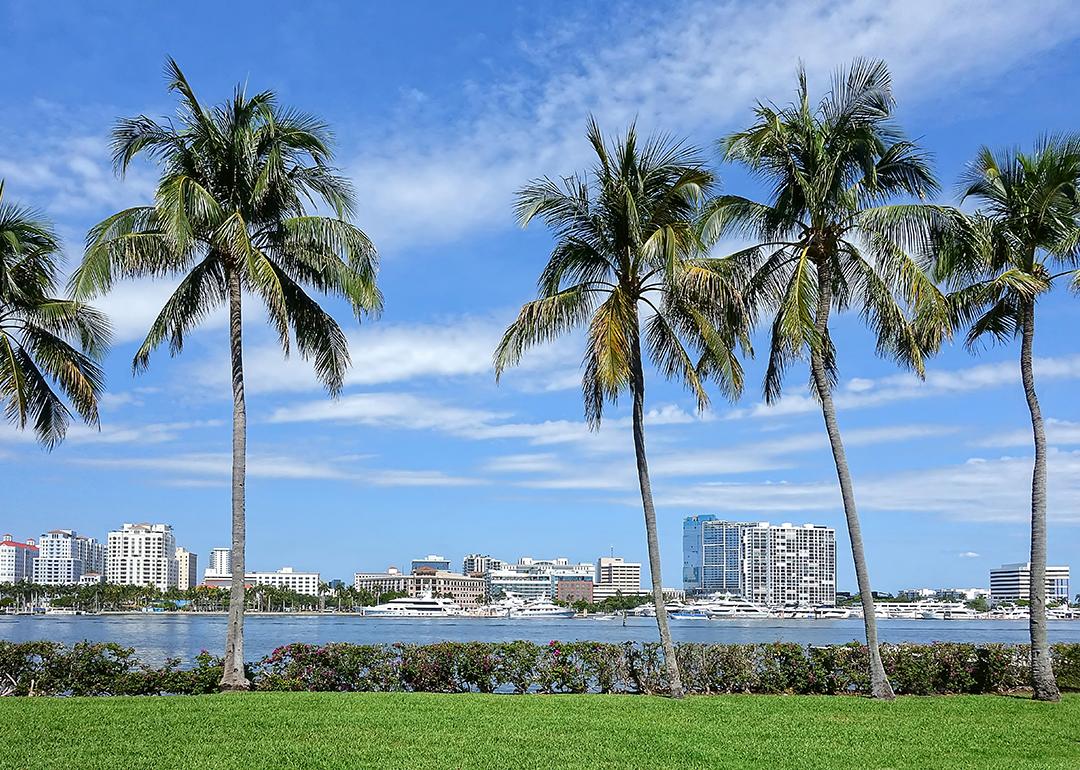 A view of West Palm Beach's skyline in Florida.