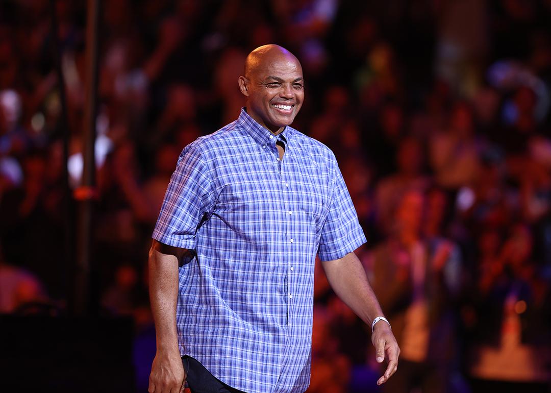 harles Barkley is introduced to the new Phoenix Suns Ring of Honor during the NBA game against the Utah Jazz at Footprint Center on October 28, 2023 in Phoenix, Arizona.