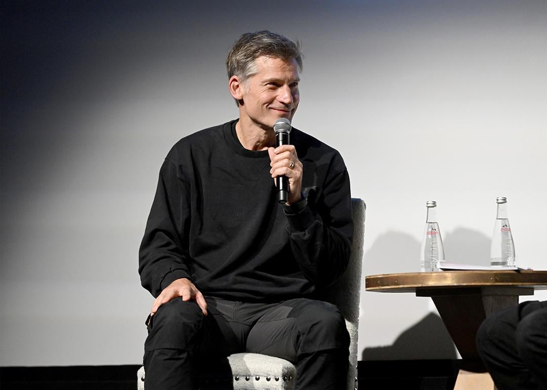 Nikolaj Coster-Waldau speaks onstage during the Season 2 premiere of 'An Optimist's Guide to the Planet' at Crosby Hotel, New York City.