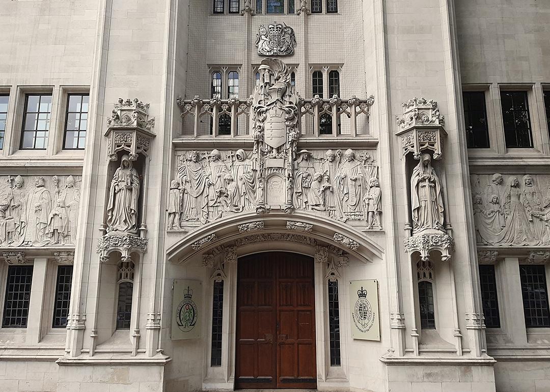 The Middlesex Guildhall, a court building housing the Supreme Court of the United Kingdom.