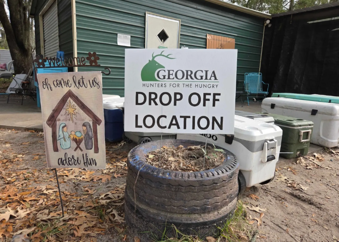 A drop off location for Georgia Wildlife Federation’s Hunters for the Hungry program that allows extra meat to be donated.