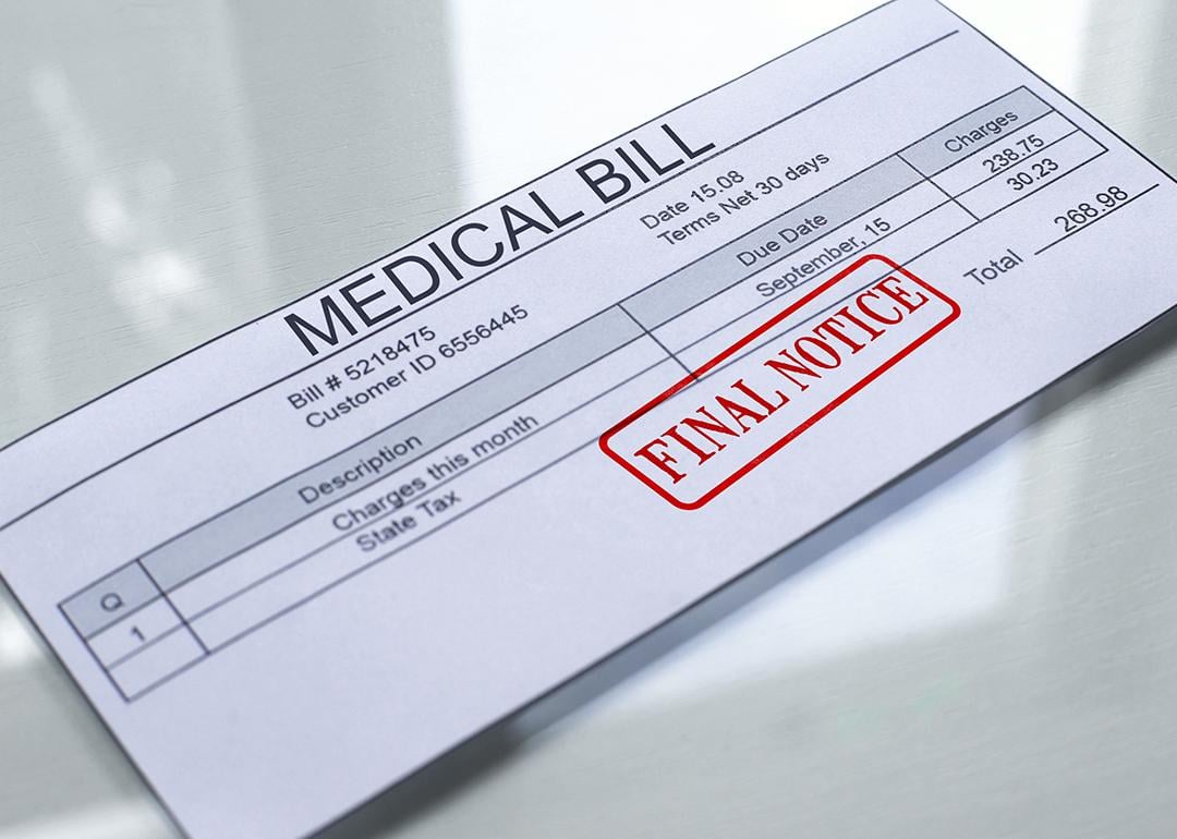 A medical bill with a final notice stamp.