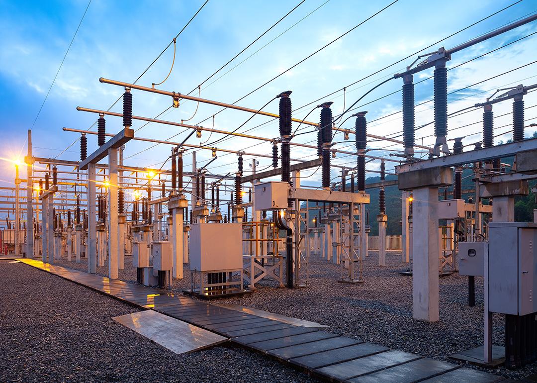 View of an electric substation.