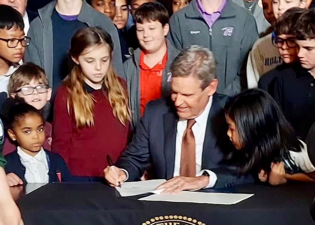 Tennessee Gov. Bill Lee signed the Education Freedom Act in February. The private school choice program serves about 20,000 students this year, but he’s calling for further expansion. 