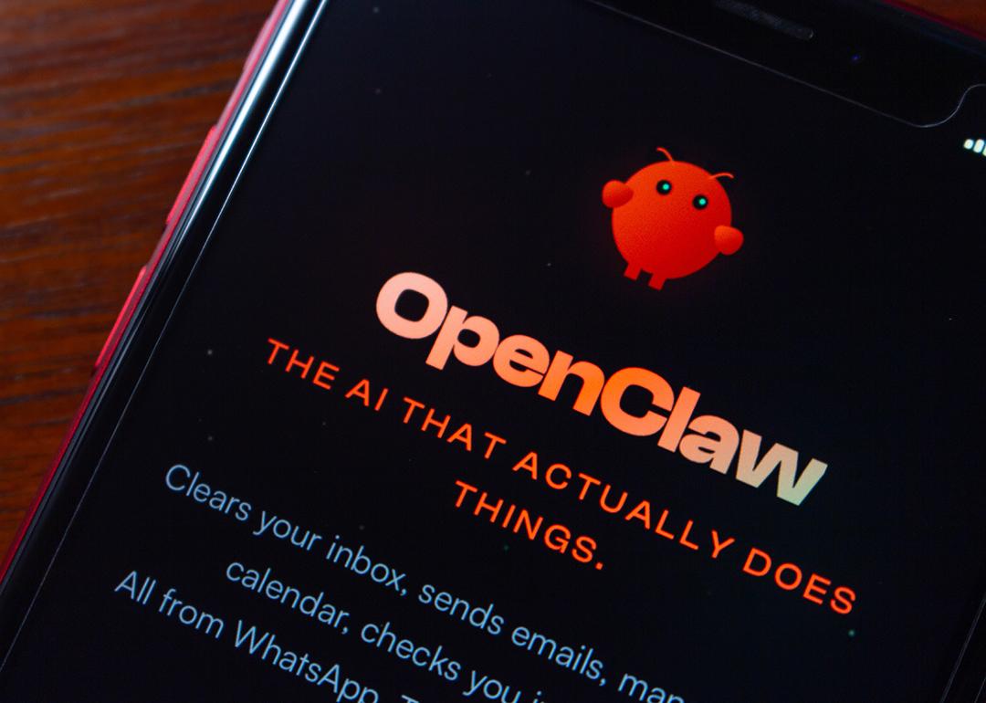 OpenClaw app introduction displayed on a smartphone.