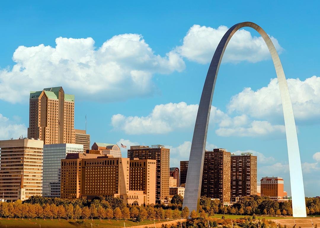 Gateway Arch in St. Louis, Missouri.