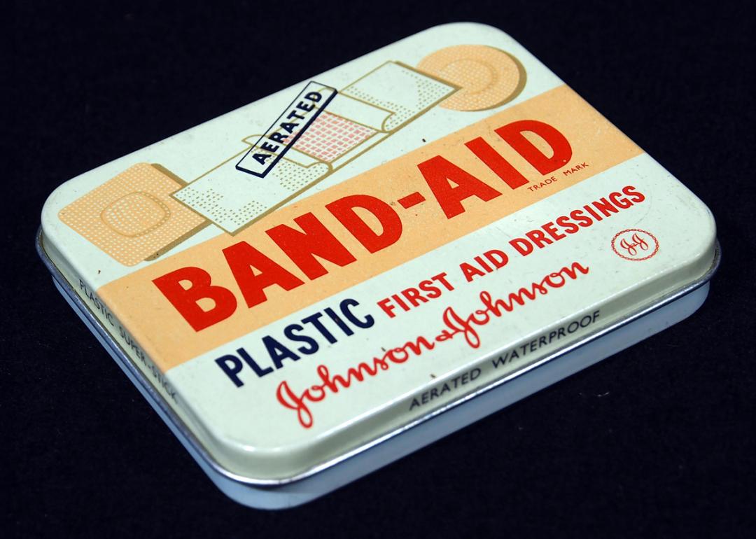 Early tin of Band-Aid 