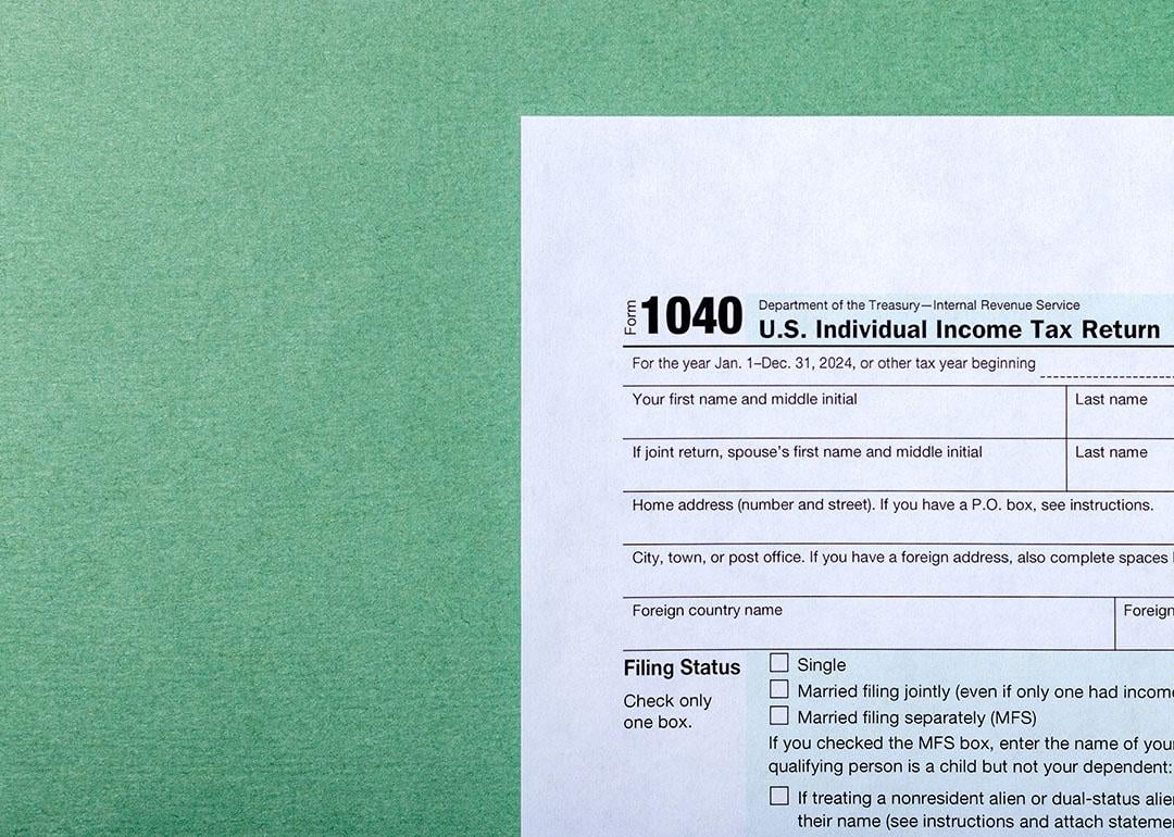 A 1040 tax document.