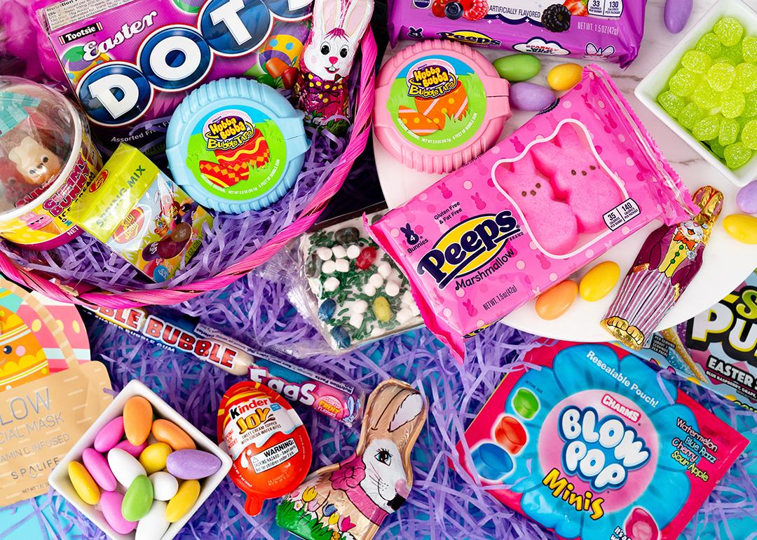 An assortment of popular Easter candies.