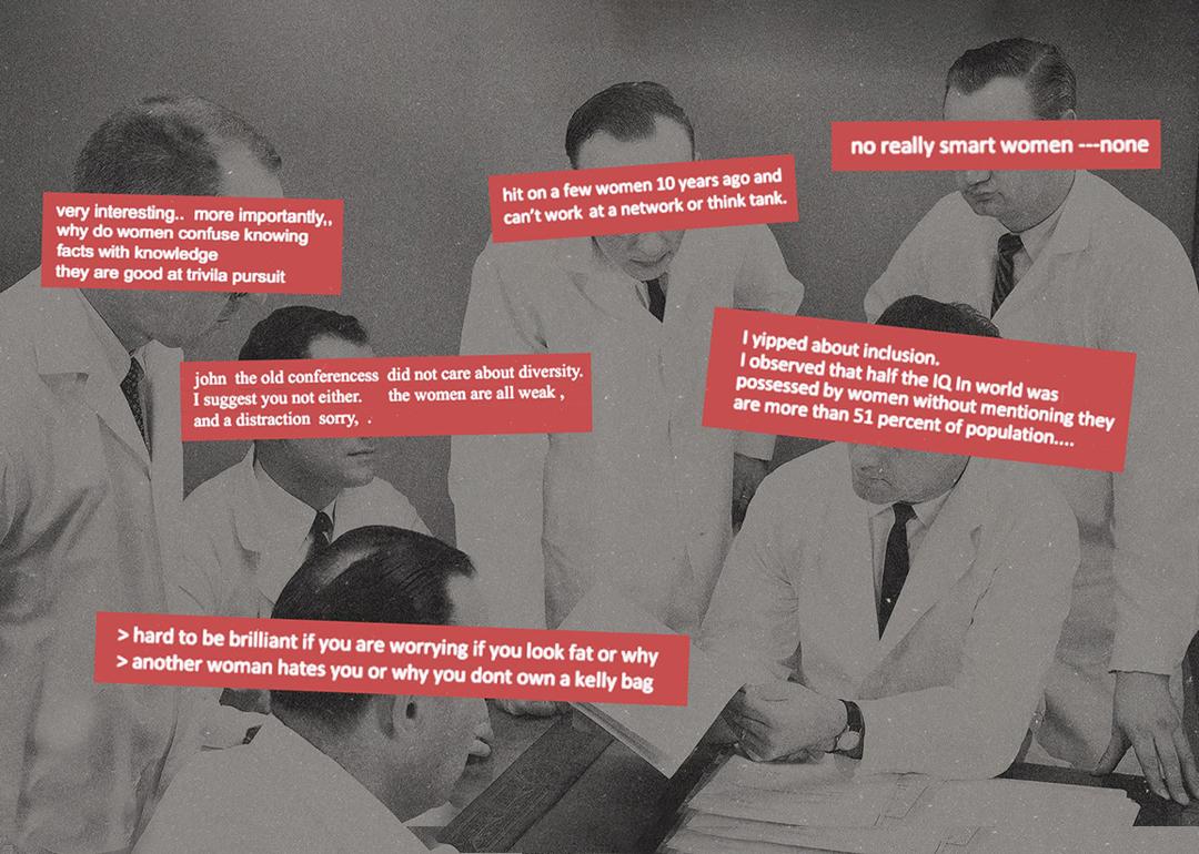 Multiple emails released by the Justice Department show Jeffrey Epstein and prominent scientists making derogatory comments about women’s intelligence and inclusion in elite academic spaces.