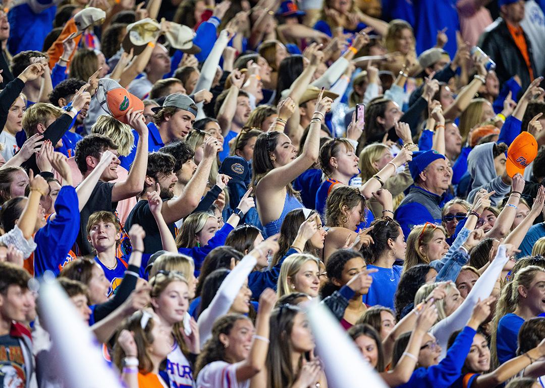 Fans at the Ben Hill Griffin Stadium.