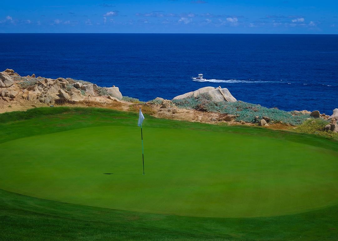A golf course filed in San Lucas, Baja California Sur, Mexico.
