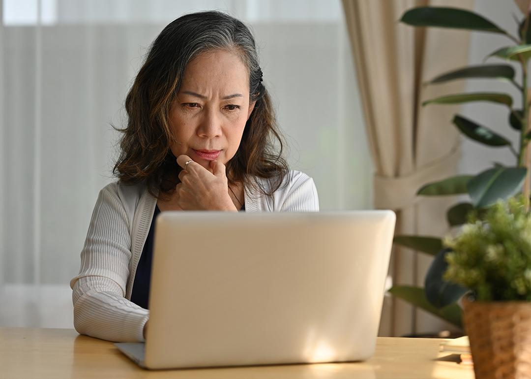 A business person working remotely from home.