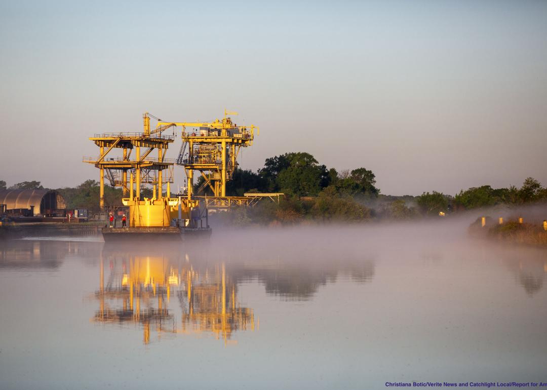 Oil infrastructure in Abbeville, La., on March 27, 2026.