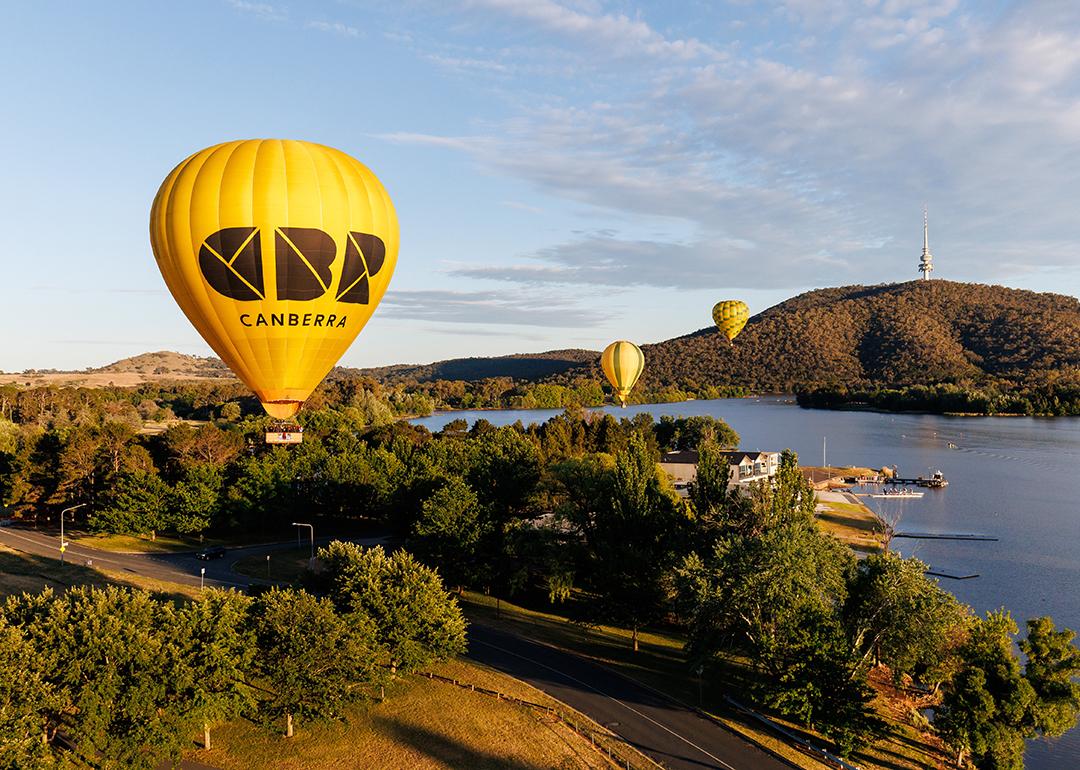 Balloon flights over Canberra.