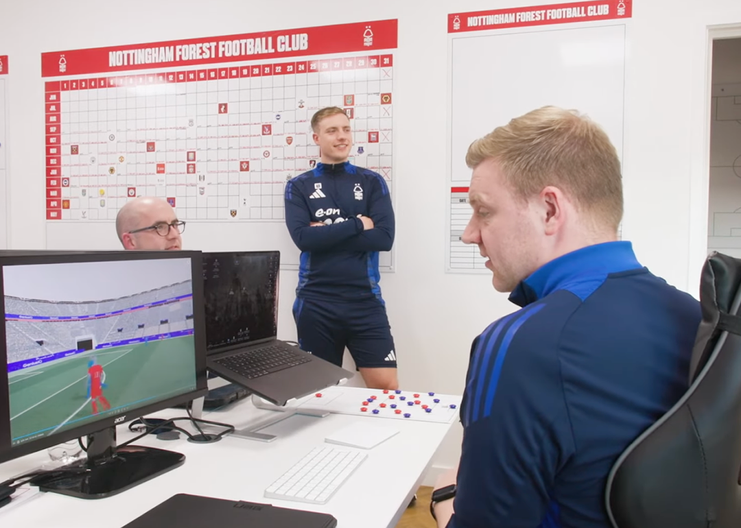 Premier League coaching staff using Genius Sports’ analytics platform.