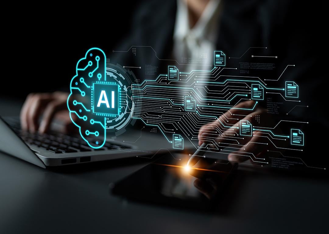 An artificial intelligence conceptual design utilized by an analyst.