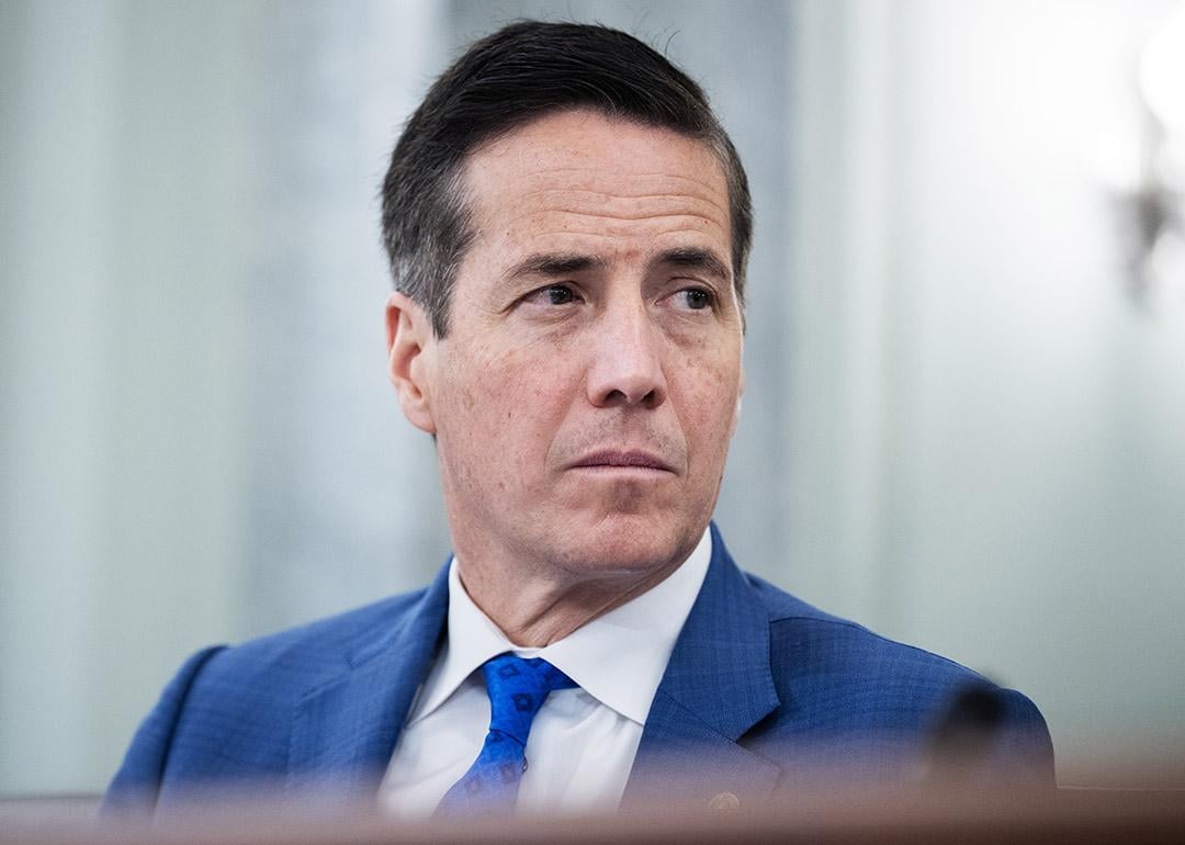 U.S. Senator Bernie Moreno attending at the Senate Commerce, Science and Transportation Committee confirmation hearing for NASA's National Institute of Standards and Technology nominees. 