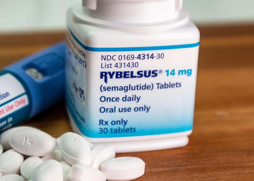 A bottle of Rybelsus Semaglutide tablets.